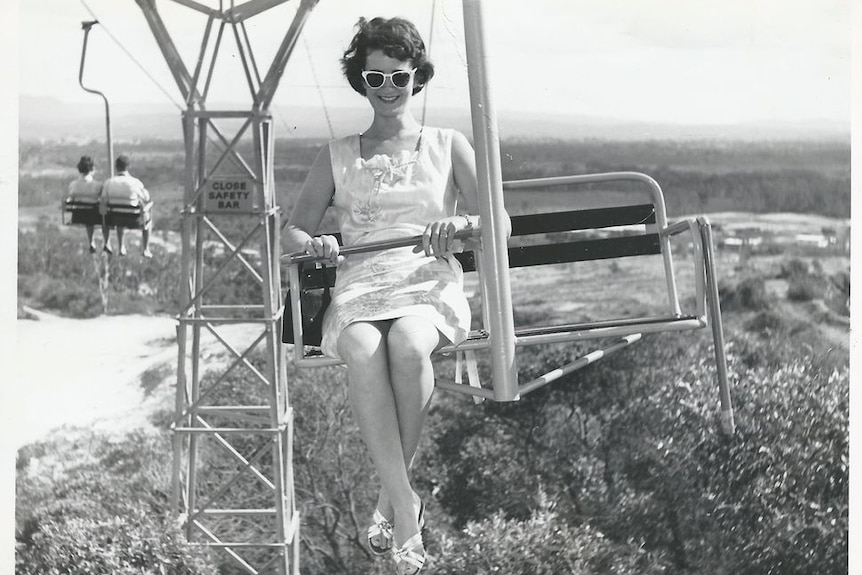 Mary on the chair lift
