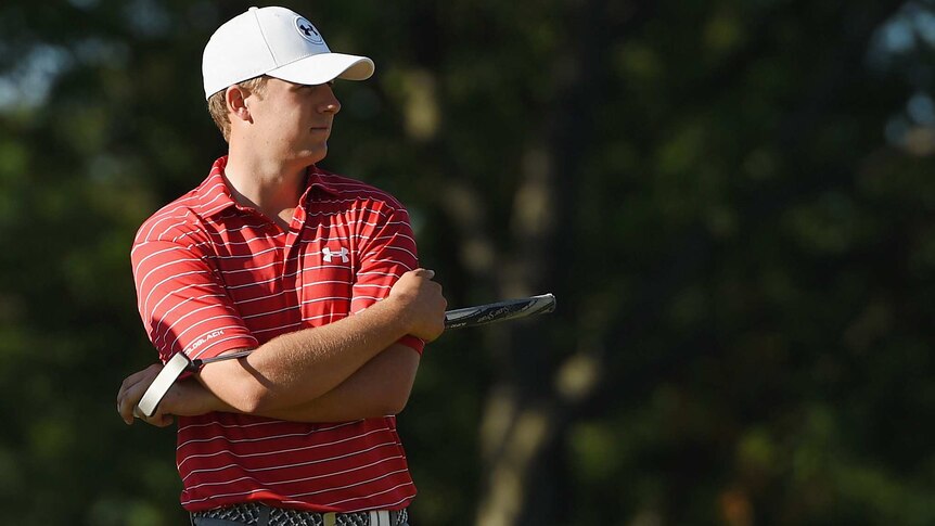 Jordan Spieth in round two of the opening PGA Tour play-off event