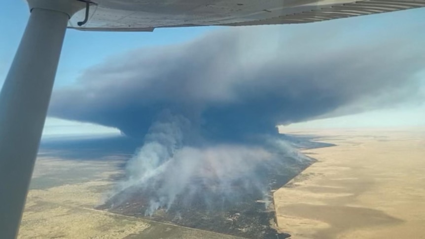 Aerial picture of Barkly fire