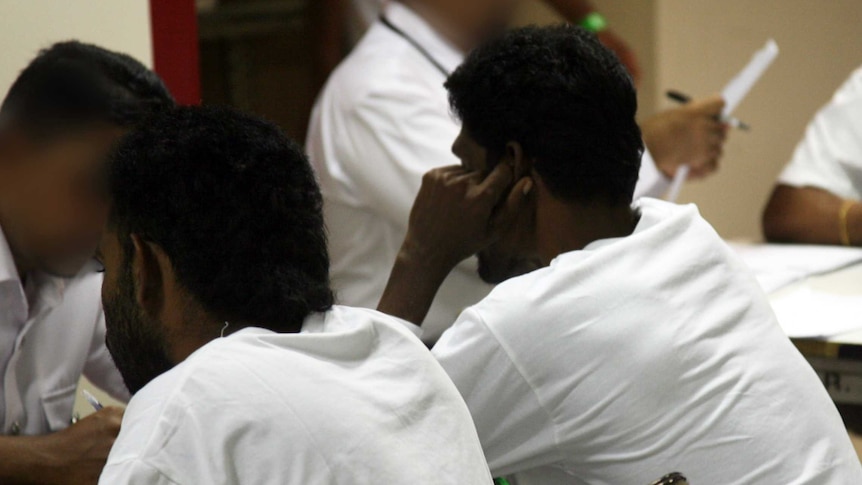 Sri Lankan men who were returned home from Christmas Island asylum centre