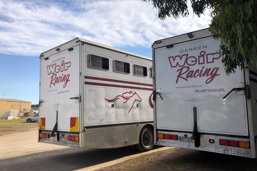The stables of horse trainer Darren Weir at Warrnambool, Victoria.