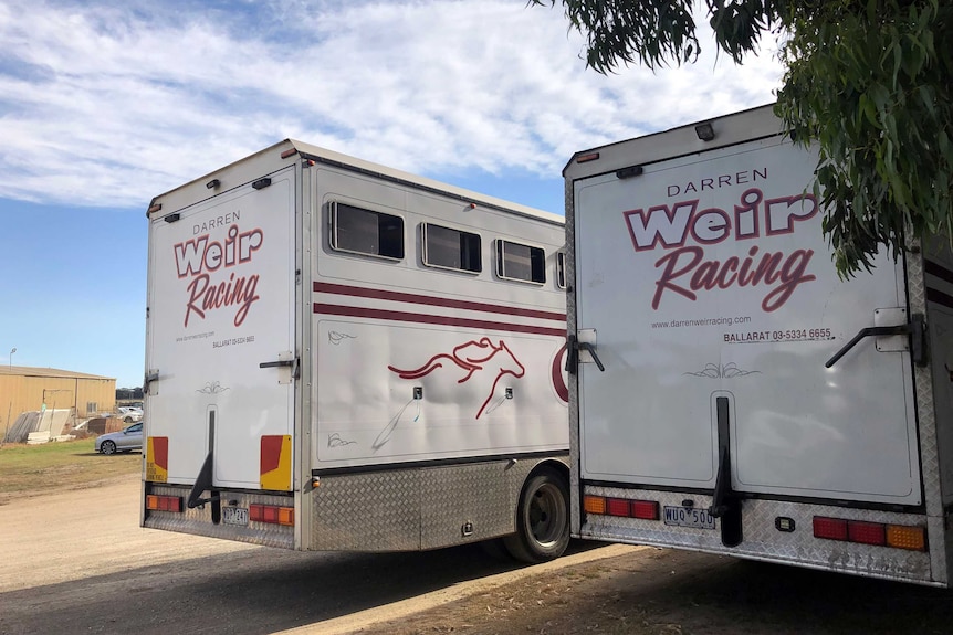 The stables of horse trainer Darren Weir at Warrnambool, Victoria.