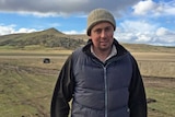 Tasmanian farmer Will Bignell on his property in Tasmania's southern midlands