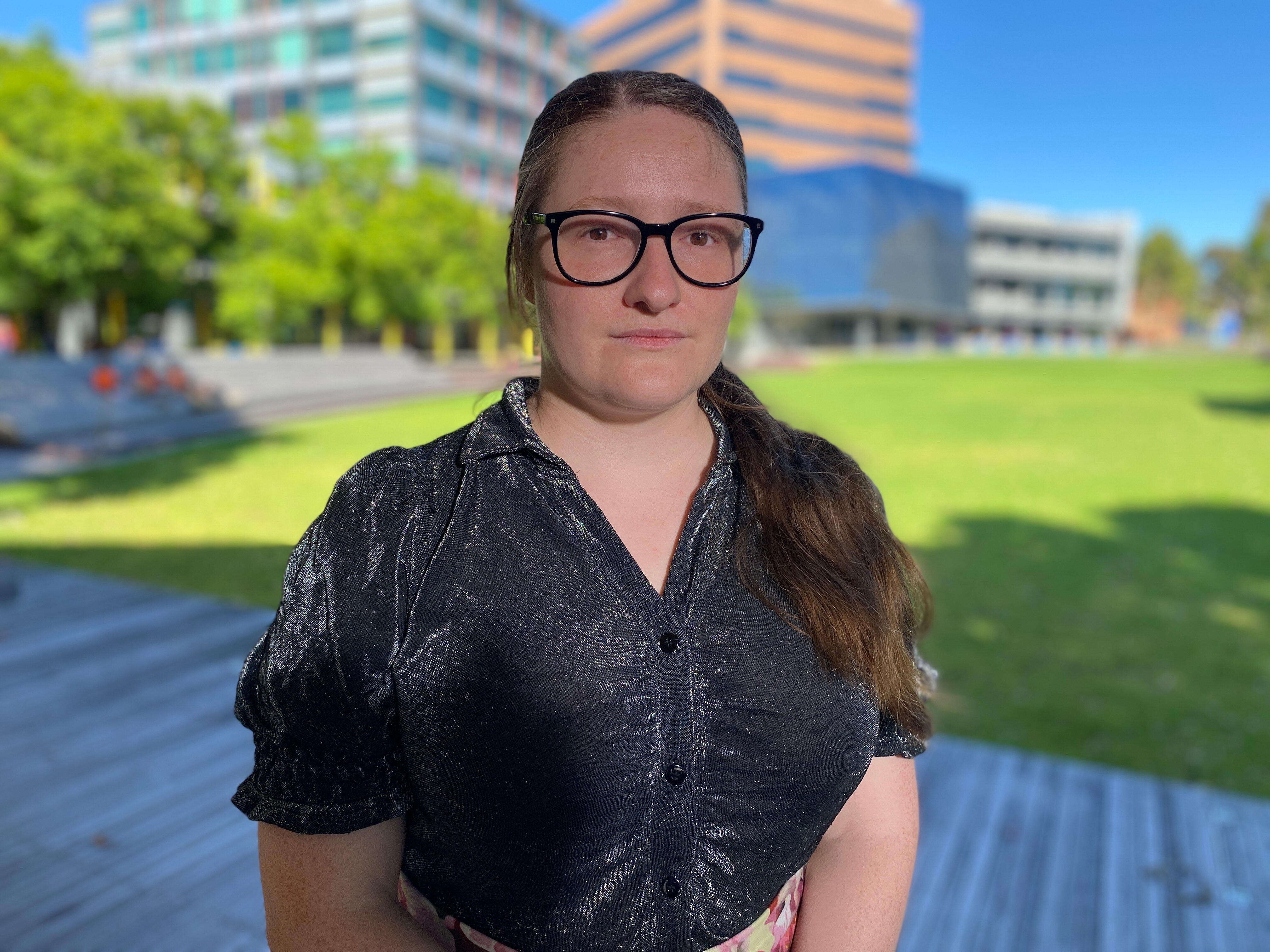 portrait of a woman wearing glasses