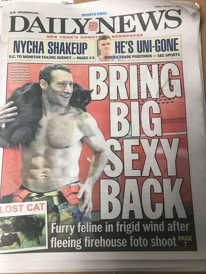 A newspaper that reads Bring Big Sexy Back.