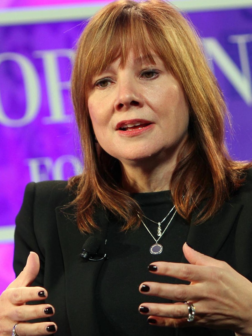 Mary Barra speaks onstage at the FORTUNE Most Powerful Women Summit in Washington, DC.