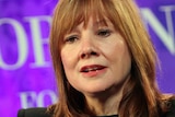 Mary Barra speaks onstage at the FORTUNE Most Powerful Women Summit in Washington, DC.