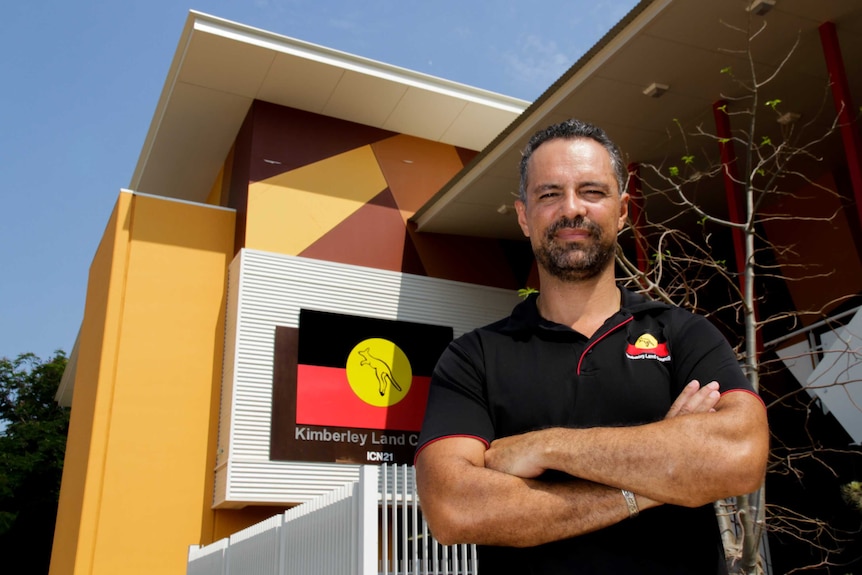 Tyronne Garstone in front of the Kimberley Land Council