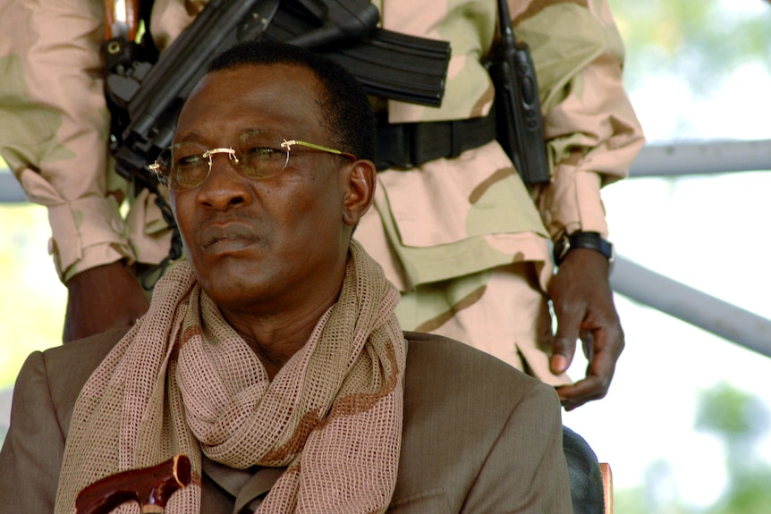 Idriss Deby with the military