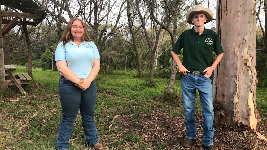 Students Taylor Reid and Wyatt Goodwin pictures at Taree TAFE