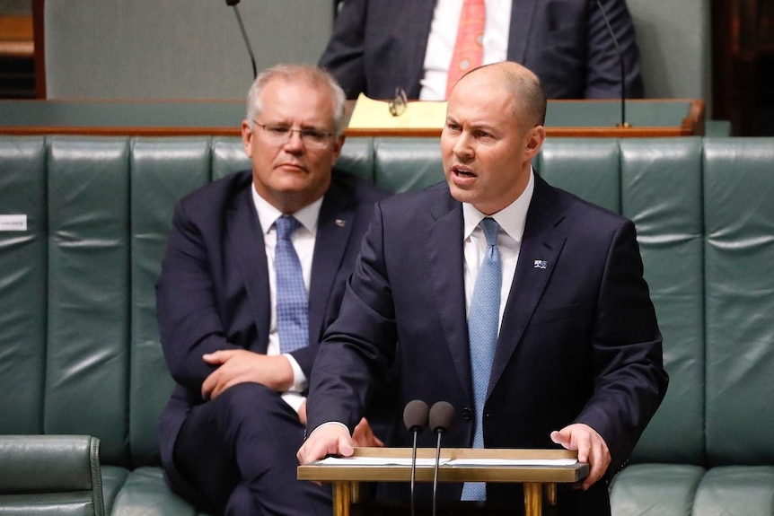 Josh Frydenberg speaks at the Despatch Box.