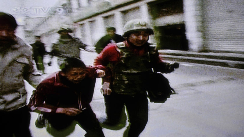Boy taken away in Lhasa protests