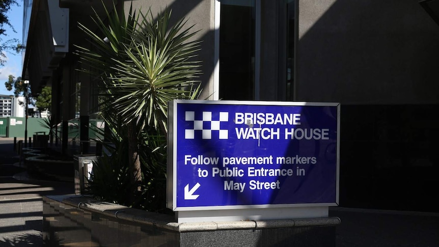Sign outside Brisbane Police Watch House