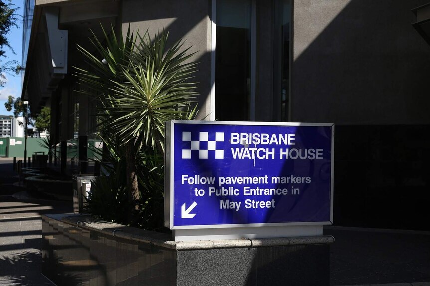Sign outside Brisbane Police Watch House