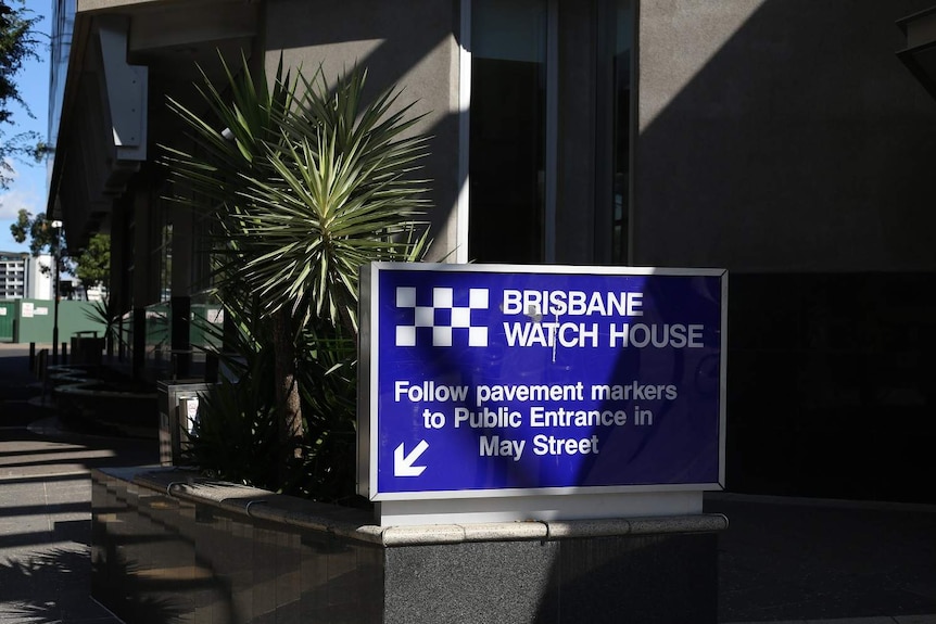 Sign outside Brisbane Police Watch House