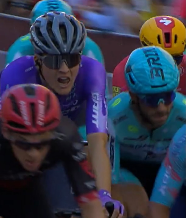Rider disqualified for headbutt, sprint teams call BS on controversial finish