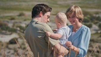 A scene from The Crown set in Australia in 1983