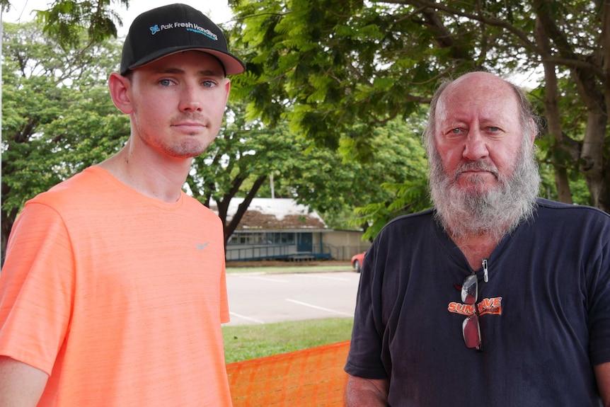 Luke Jenkins and Ben Watts, friends of the woman killed in Townsville.