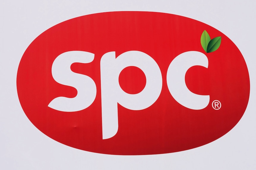 The logo of SPC, the Shepparton Preserving Company