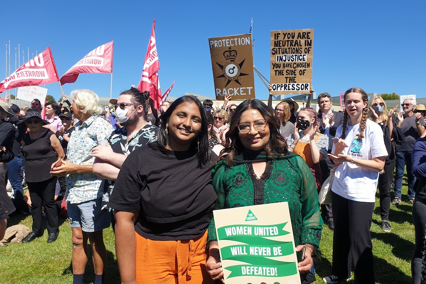 Senator Mehreen Faruqi at the March 4 Justice rally in Canberra (1)