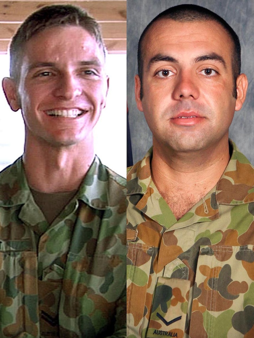LtoR Corporal Ashley Birt and Lance Corporal Luke Gavin.