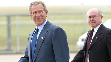 In step: George W Bush and John Howard