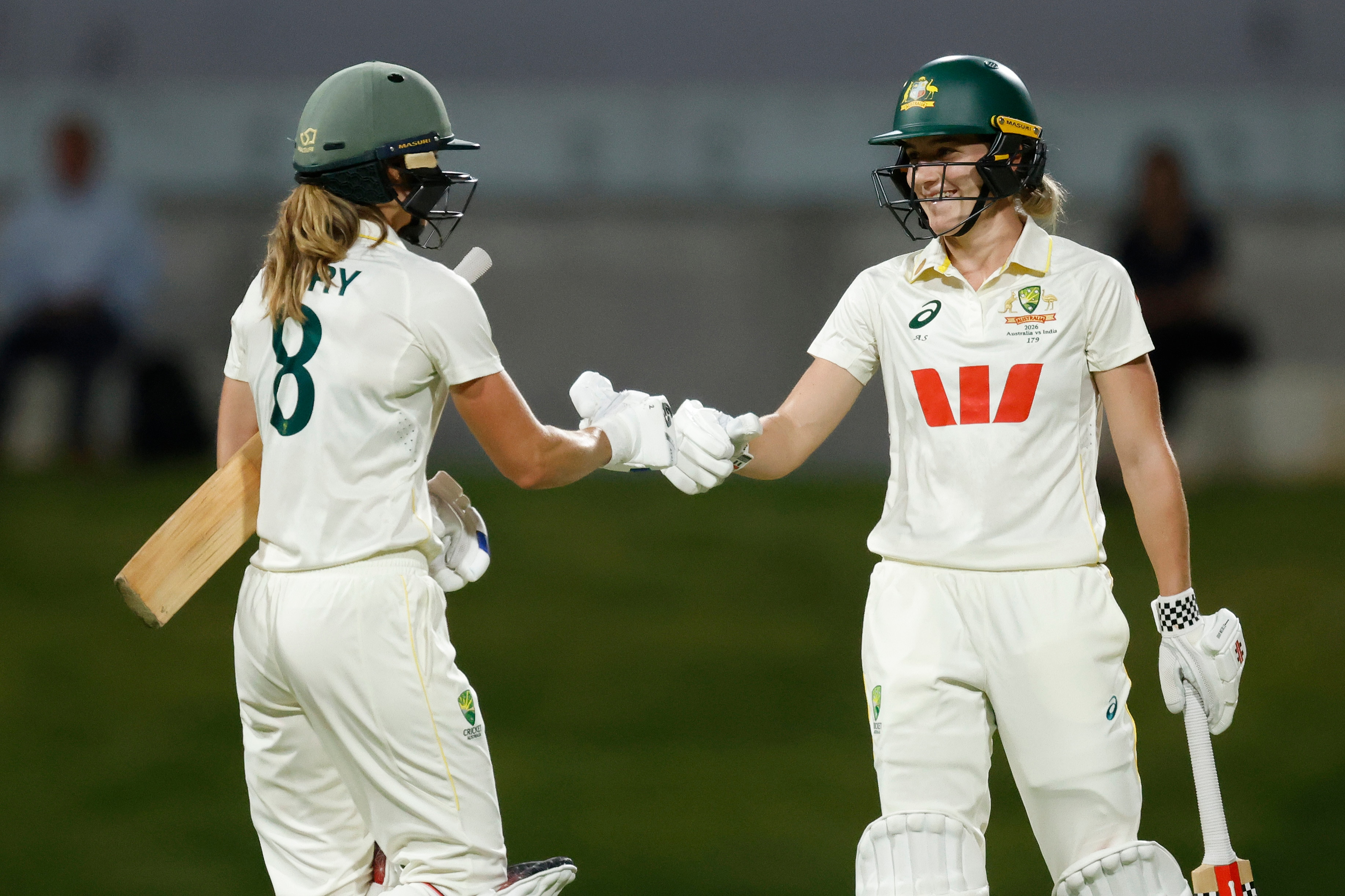 Live: Perry at the crease as Australia aims for first-innings lead on day two