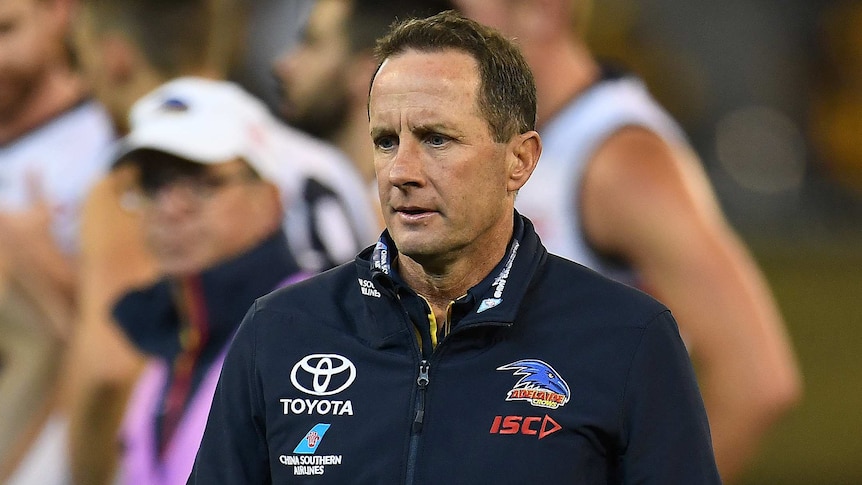 Crows coach Don Pyke at the MCG in June 2018.