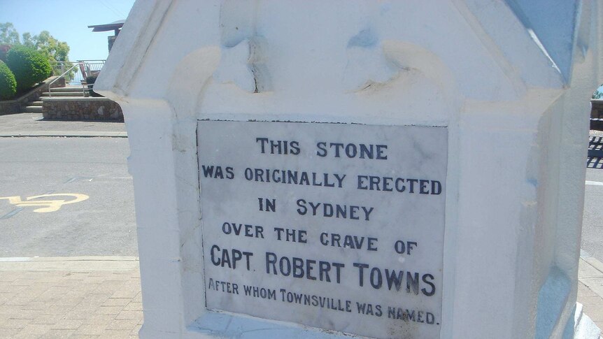 Plaque commemorating Robert Towns in Townsville, Queensland.
