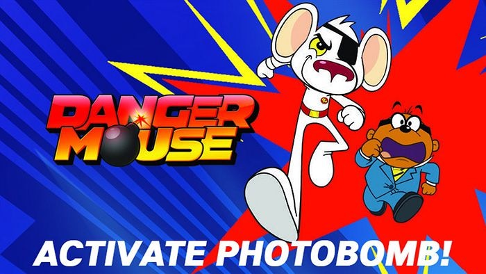 Screen shot of the Danger Mouse Photobomb game