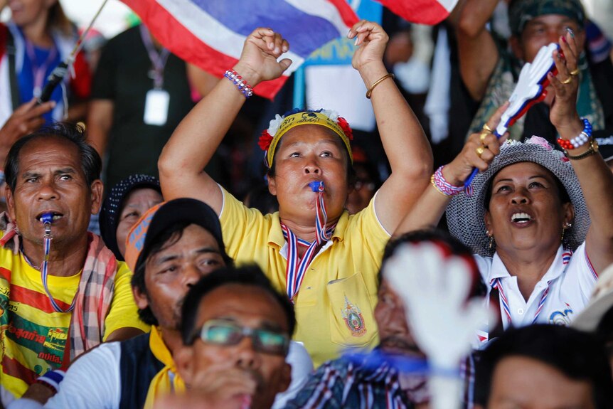 Anti-government protestors in Bangkok