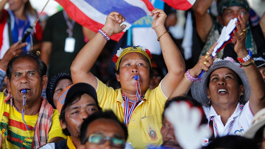 Anti-government protestors in Bangkok