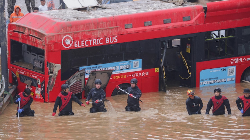 Președintele sud-coreean Yoon Sok-yul a ordonat un efort total, în timp ce numărul morților din inundații a crescut la 40