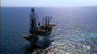 Oil rig in Timor Sea