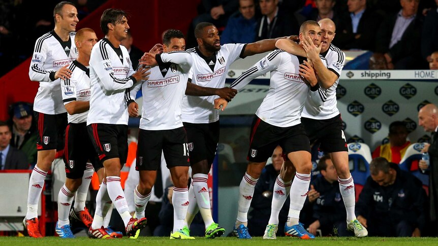 Fulham celebrates Kasami volleyed goal