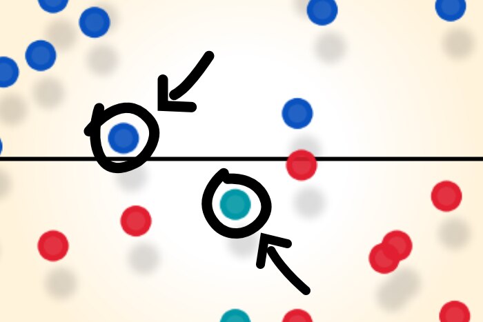 An illustration shows blue, red and teal dots representing election results spread across the image.