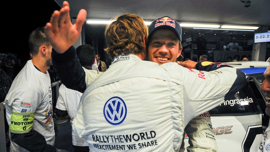 Ogier congratulated after winning world rally championship