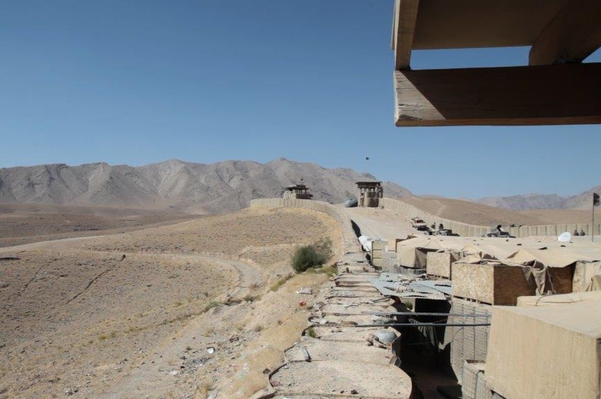 Looking out from Patrol Base Wahab, in the Baluchi Valley region of Afghanistan