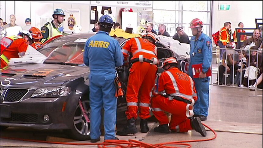 The Road Rescue Challenge is testing emergency workers' skills in simulated accident scenes