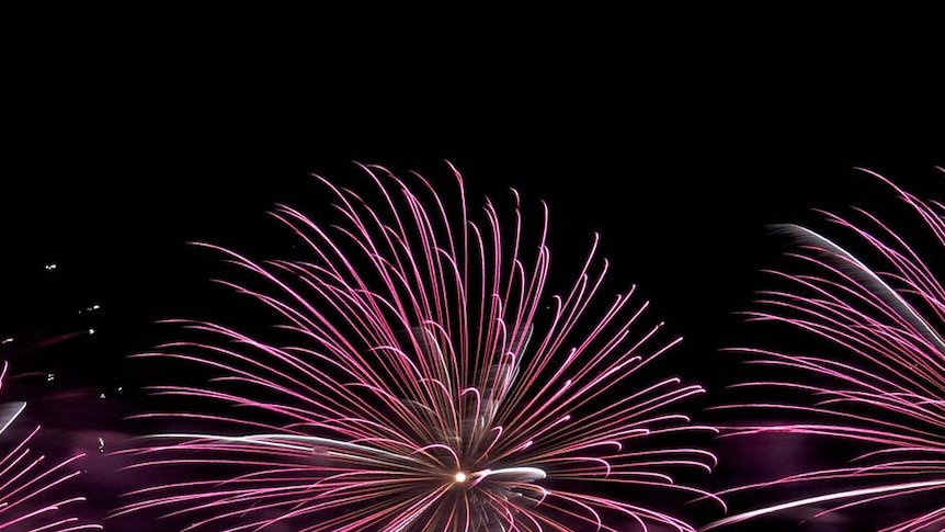 About 80,000 people gathered along the shore of Lake Burley Griffin to see the Skyfire fireworks.