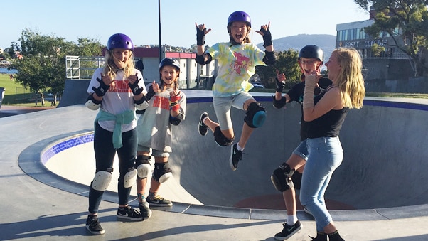 Skater girls in Hobart