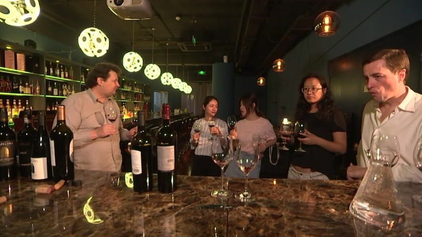 People wine-tasting in Beijing