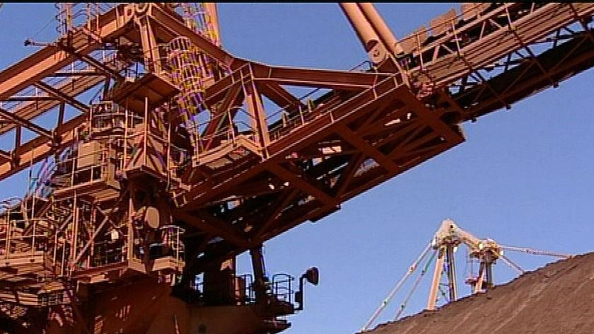 BHP iron ore mine site Pilbara