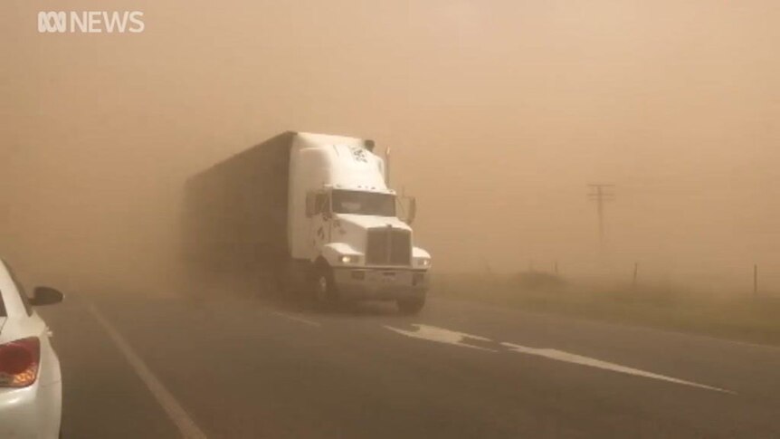 Powerful dust storms ravaged the Riverina region of New South Wales.