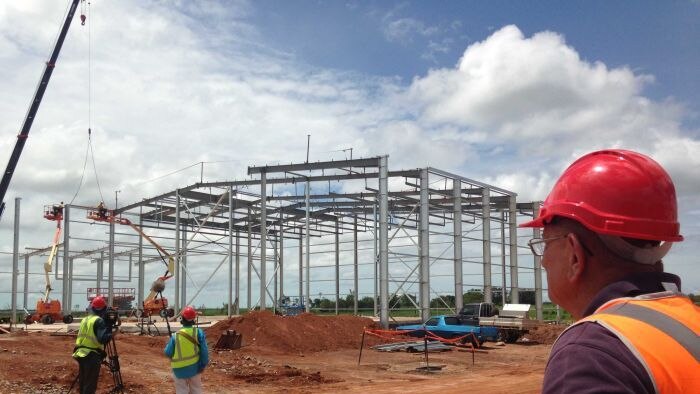 An abattoir being built near Darwin