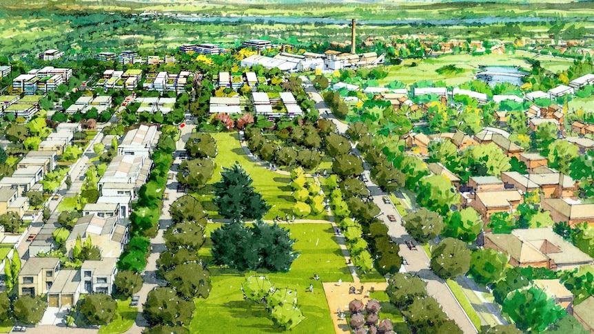 Artists impression of Yarralumla Brickworks development