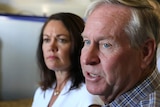 Headshot of Colin Barnett with his deputy Liza Harvey in the background.