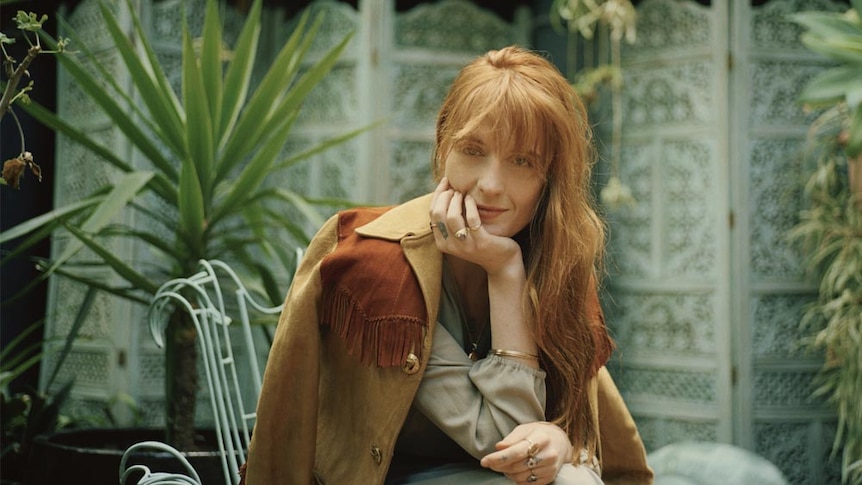 A 2018 press shot of Florence Welch of Florence + The Machine