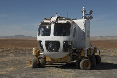 NASA's Space Exploration Vehicle -- the chariot -- undergoing trials on Earth.
