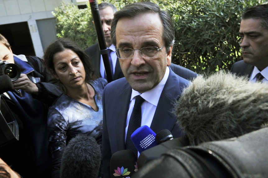 Outgoing Greek prime minister Antonis Samaris